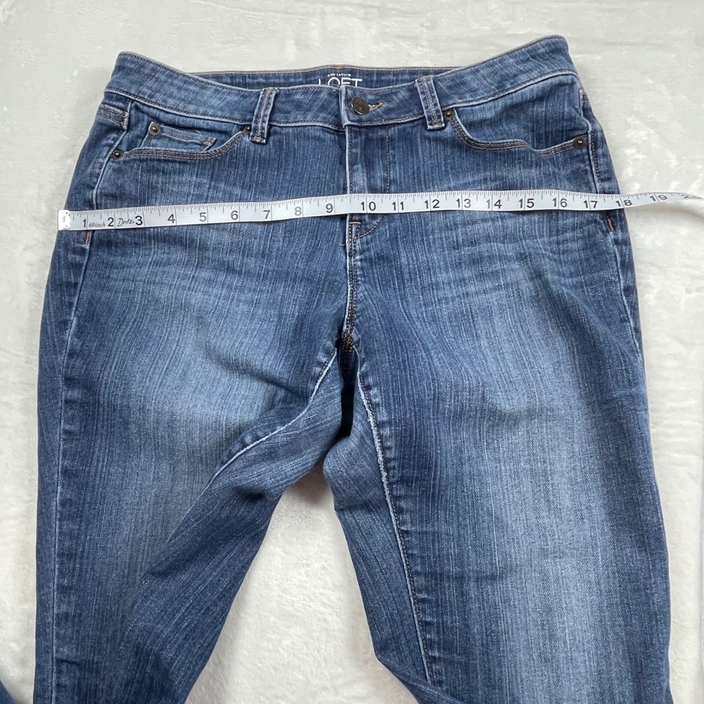 Ann Taylor Loft Modern Skinny Jeans Womens 8P Medium Wash Blue Stretch Petite - Picture 7 of 11